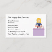 かわいいペットグルーミング名刺デザイン 名刺 (正面)