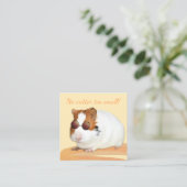 かわいいペットケアギニア豚の写真 スクエア名刺 (スタンド正面)