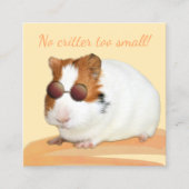 かわいいペットケアギニア豚QRコード スクエア名刺 (正面)