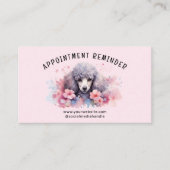 かわいいペットケアサービス次アポイントメントトリマー 名刺 (正面)