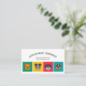 かわいいペットケアサービス次アポイントメントトリマー 名刺 (スタンド正面)