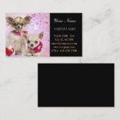 かわいいペットシッターのペットトリマー犬の保育園 名刺 (正面/裏面)