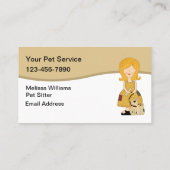 かわいいペットシッターの名刺オンラインテンプレート 名刺 (裏面)