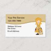 かわいいペットシッターの名刺オンラインテンプレート 名刺 (正面)