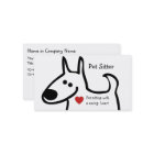 かわいいペットシッターの名刺テンプレート