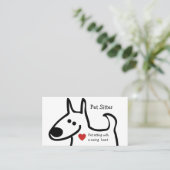 かわいいペットシッターの名刺テンプレート 名刺 (スタンド正面)