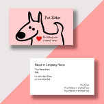 かわいいペットシッターの名刺 名刺<br><div class="desc">可愛い犬、赤いハートの形、文字のレイアウトを含むカラフルおもしろいデザイン付き可愛いペット座りビジネスカスタマイズカード。ペット最高のシッター、ペットケアサービス、獣医またはペットの日の名刺。</div>