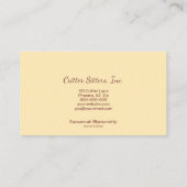 かわいいペットシッターモルモット写真 名刺 (裏面)