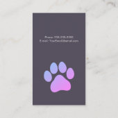 かわいいペットシッター/ハウスシッターの名刺 名刺 (裏面)