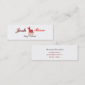 かわいいペットチワワの水彩画の子犬のパグ スキニー名刺 (正面/裏面)