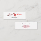 かわいいペットチワワの水彩画の子犬のパグ スキニー名刺 (正面/裏面)