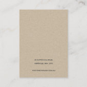 かわいいペットドッグ顔ラベルピンチャーム表示テンプレート 名刺 (裏面)