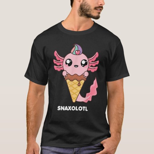 かわいいペットフィッシュアクソルのためのAxolotlシャツの服 Tシャツ (正面)