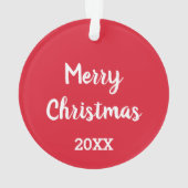 かわいいペットフォトキャットベリーリースクリスマス オーナメント (裏面)