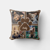 かわいいペットフォトコラージドッグネームポー装飾用クッション クッション (正面)