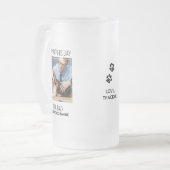 かわいいペットフォトドッグパパファーズデー フロストグラスビールジョッキ (正面左)