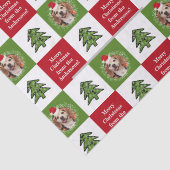 かわいいペットフォトレッドグリーンクリスマスツリーあなたの名前 薄葉紙 (詳細)