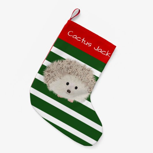かわいいペットヘッジホッグクリスマスストッキング スモールクリスマスストッキング (正面 (吊り時))