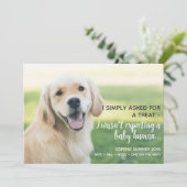 かわいいペットベビー人間の妊娠の発表 案内状 (スタンド正面)