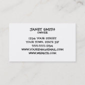 かわいいペットホップパピードッグの名刺 名刺 (裏面)