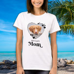 かわいいペットママ写真カスタム犬 Tシャツ<br><div class="desc">犬のママ…このお気に入りの母の日、クリスマスまたは彼女の誕生日を驚かせあなたの犬の母は、この可愛いすごいペットの写真のTシャツとカスタム。こカスタマイズの犬の写真と名お気に入りの前の犬の母シャツ。この犬のママのシャツは愛犬家と犬のママに必須だ！犬素晴らしからの贈り物。COPYRIGHT © 2022 Judy Burrows,  Black Dog Art - All Rights Reserved.可愛いペットママカスタム写真Dog Tシャツ</div>