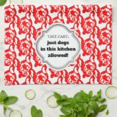 かわいいペットミニマルデザイン キッチンタオル (折り畳み)