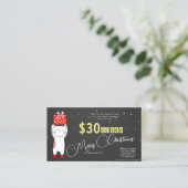 かわいいペットメリークリスマスギフトカード 名刺 (スタンド正面)