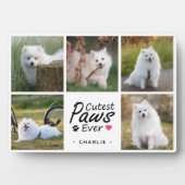 かわいいペットモダン犬の写真コラージュ フォトプラーク (正面)