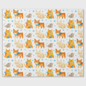 かわいいペットラッピング紙 ラッピングペーパー (フラット)