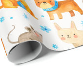 かわいいペットラッピング紙 ラッピングペーパー (ロールコーナー)