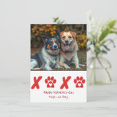 かわいいペットラバーのバレンタインデーカード シーズンカード (スタンド正面)