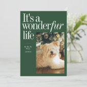 かわいいペットワンダーファーライフのクリスマスフォト シーズンカード (スタンド正面)