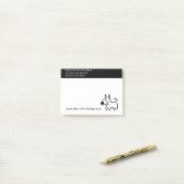 かわいいペット付き添いのデザイン ポストイット (デスク上)