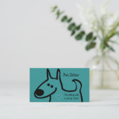 かわいいペット付き添いの名刺 名刺 (スタンド正面)