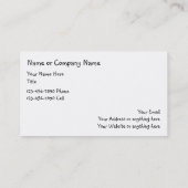 かわいいペット付き添いの名刺 名刺 (裏面)