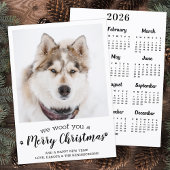 かわいいペット写真2025カレンダー犬メリークリスマス シーズンカード
