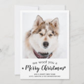 かわいいペット写真2025カレンダー犬メリークリスマス シーズンカード (正面)