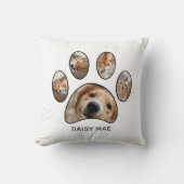 かわいいペット好きポープリント名写真コラージュ クッション (正面)