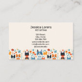 かわいいペット座って、ハッピーキャット座って、獣医 名刺 (裏面)