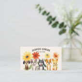 かわいいペット座って、ハッピーキャット座って、獣医 名刺 (スタンド正面)