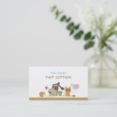 かわいいペット座りサービス名刺 名刺 (スタンド正面)