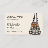 かわいいペット座りサービス名刺 名刺 (正面)