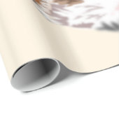 かわいいペット犬とハートギフト包装紙 ラッピングペーパー (ロールコーナー)