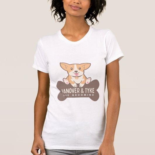かわいいペット犬 Tシャツ (正面)