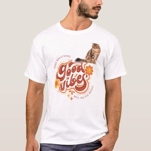 かわいいペット猫デザインTシャツ Tシャツ (正面)