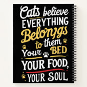 かわいいペット猫 ノートブック (裏面)