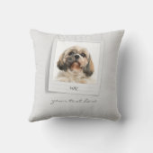 かわいいペット誕生日フォトフレームパーソナライズされた クッション (裏面)