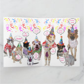 かわいいペット2年の誕生日カード カード (内部)