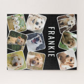 かわいいペット9フォトコラージュの名パーソナライズされた前 ジグソーパズル (横)