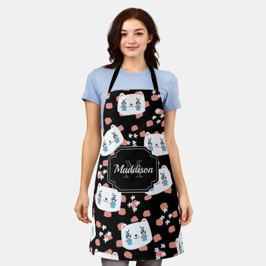 かわいいペット エプロン (着用した状態)